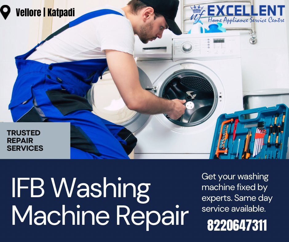 excellentservi's tweet photo. Excellent home Applaince Service centre in vellore,
It’s great that you’re looking to get your IFB washing machine repaired in Vellore.
#ExcellentHomeApplianceServiceCentre #VelloreWashingMachineRepairExperts #SameDayService #IFBRepairVellore https://t.co/c76Qfetq4Q