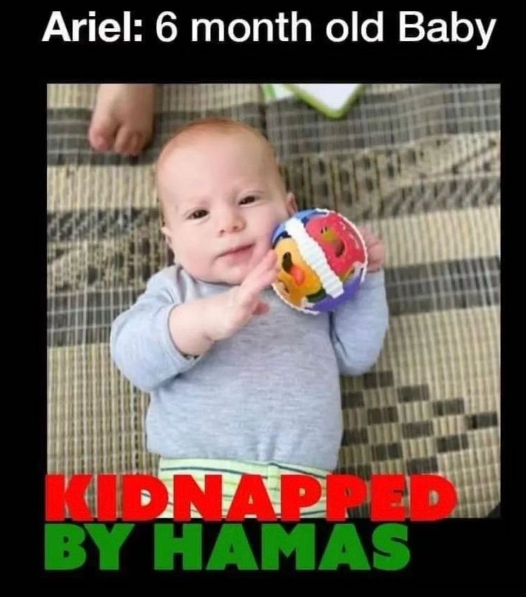 YosephHaddad's tweet image. אריאל, תינוק בן שישה חודשים חטוף בידי חמאס. תנו לעולם לדעת!