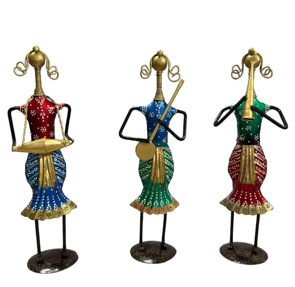 craferiaexport's tweet photo. Tribal Lady Musicians Showpieces Set Of 3 For Home Decor

Price : 1650/-
Size : 3inch x 3inch x 12inch Approx.
Material : Wrought Iron.

Whether displayed together as a set or individually, these showpieces are sure to captivate attention and become a conversation starter. https://t.co/QI3PNbXoUf