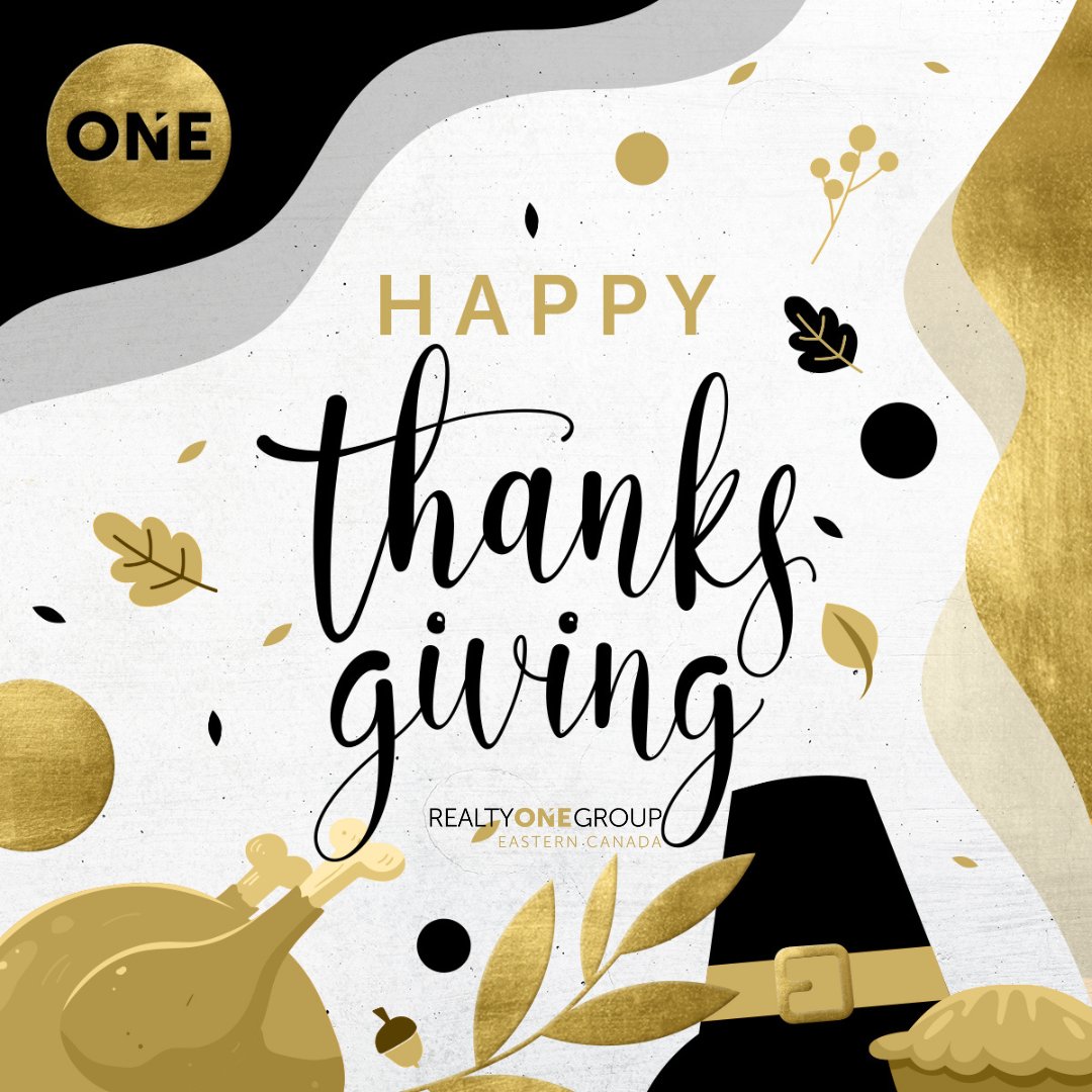 ROGCanada's tweet image. Happy Thanksgiving from your friends at Realty ONE Group Eastern Canada! Wishing you a day stuffed with love, joy, and all the trimmings. May your heart be as full as your plate today! 🦃🏠

#ThankfulHearts #FeastModeON #RealtyONEGratitude #HappyThanksgiving #GratitudeAttitude