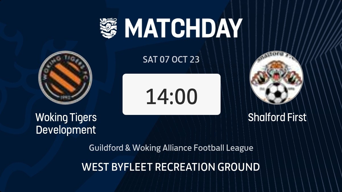 An all tiger affair today as we travel to <a href="/WokingTigers/">Woking Tigers</a>! 🐅