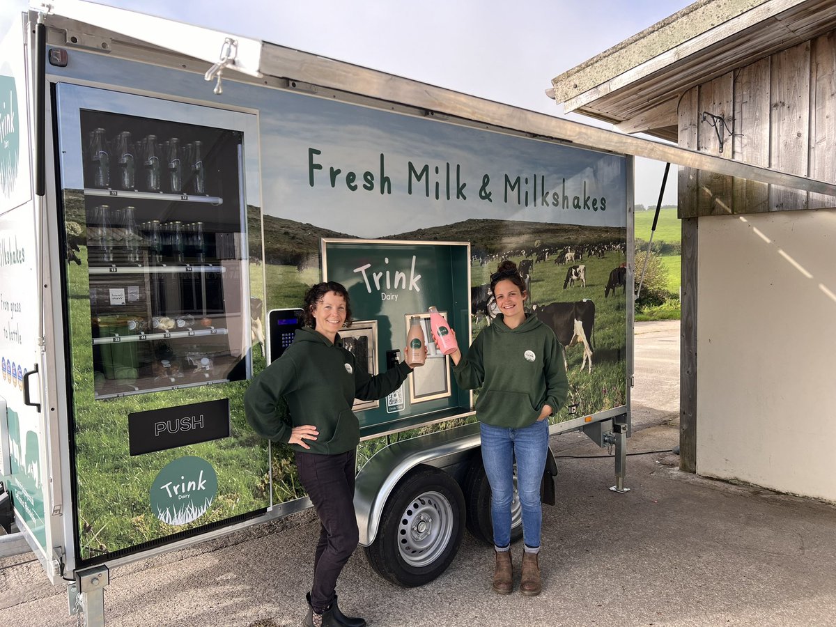 We’re OPEN with our smart new vending machine for both milk + milkshakes! 

Glass bottles for sale or bring your own bottles or jug!

We are so excited and looking forward to welcoming you!  Who’s coming to Trink Dairy TR26 3JG! 

Milk available 24/7 and milkshakes 9am-9pm!