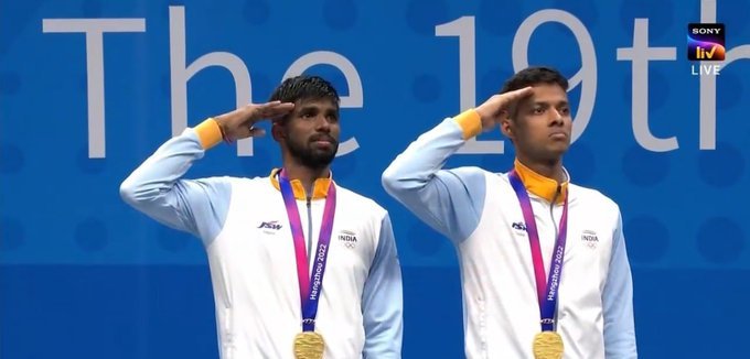 Well done boys 🥇💐
@satwiksairaj #ChiragShetty
 
#Badminton
 #AsianGames23

impressed with Satwik's solid defence (esply in semis match) n powerful smashes throughout competition 🫡