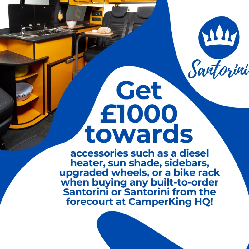 CamperKingLtd's tweet photo. There is still time to claim £1000 towards Santorini accessories or £1000 discount!
This week's superstar can still be yours at a super price until tomorrow evening!
Call us at 0330 818 7587 for details or walk in for a chat! Coffee on us! https://t.co/YbB8iDQHMP