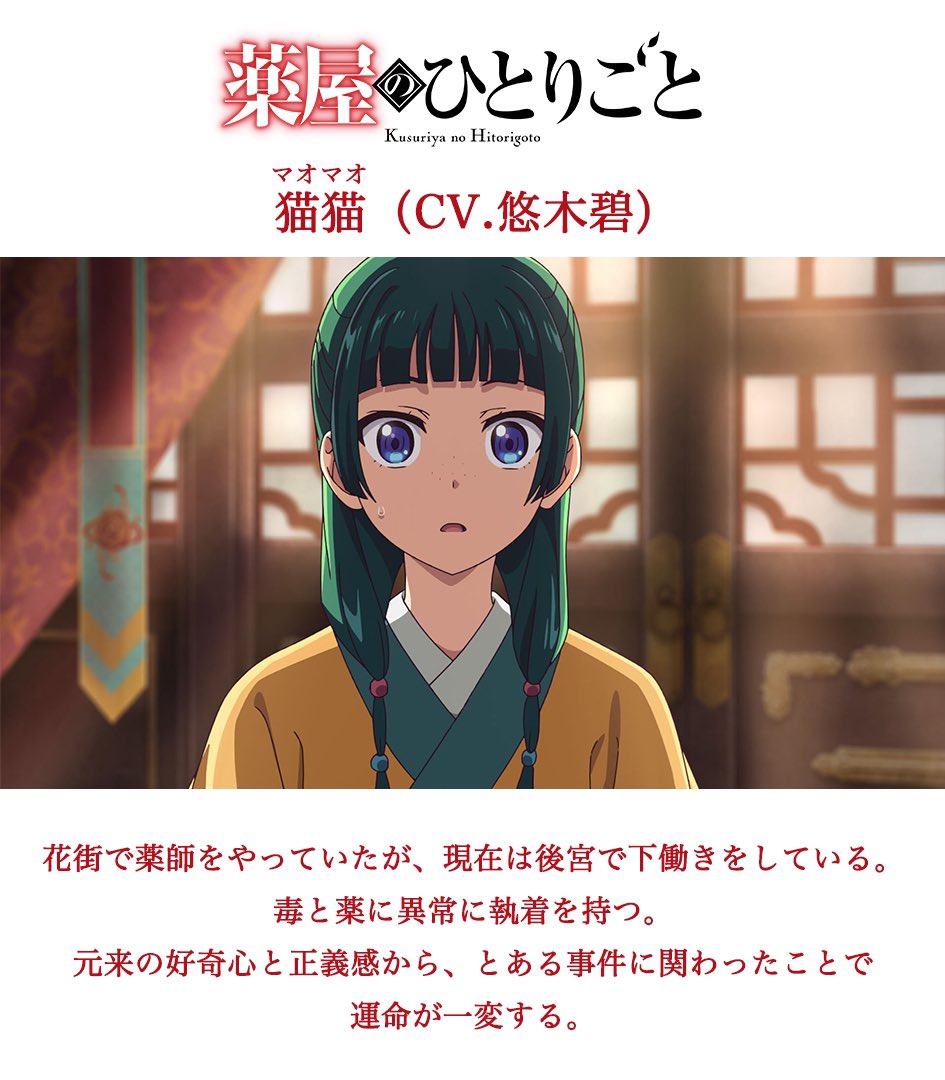 圖 藥師少女的獨語 放送前賀圖 + 四妃CV介紹