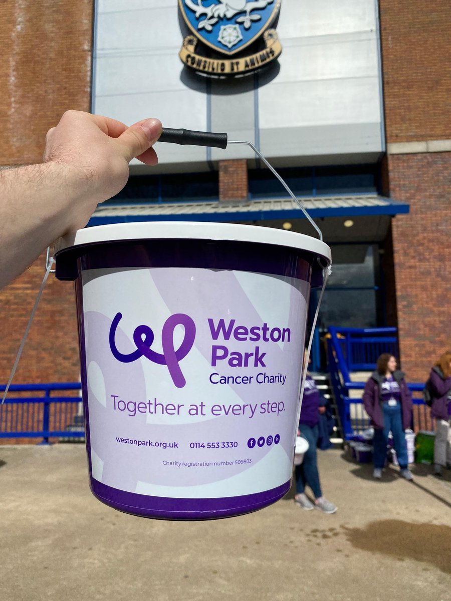 WPCancerCharity's tweet photo. We will be at Hillsbrough stadium today for our @swfc takeover day. Our volunteers will be situated around the stadium grounds before kick-off; please say hello and give if you can! 💜
#TogetherAtEveryStep https://t.co/aKJalIUgZn