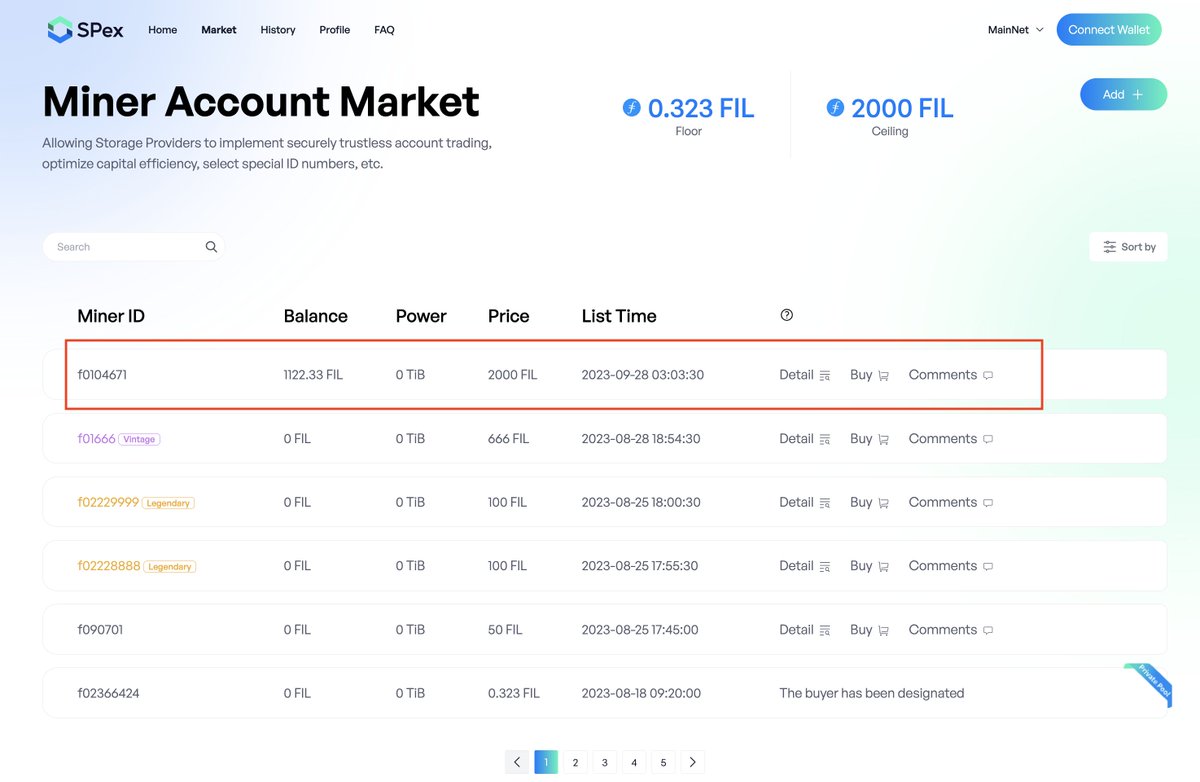 🚨Miner Account Hunting💰 Miner f0104671 is currently listed on #SPex and waiting for the buyer📢 Price is negotiable🤝 If u r interested, plz contact Yushi - Livspect in @Filecoin Slack:filecoinproject.slack.com or via our Discord #tradingforum channel! FCFS! Happy Trading!🥳