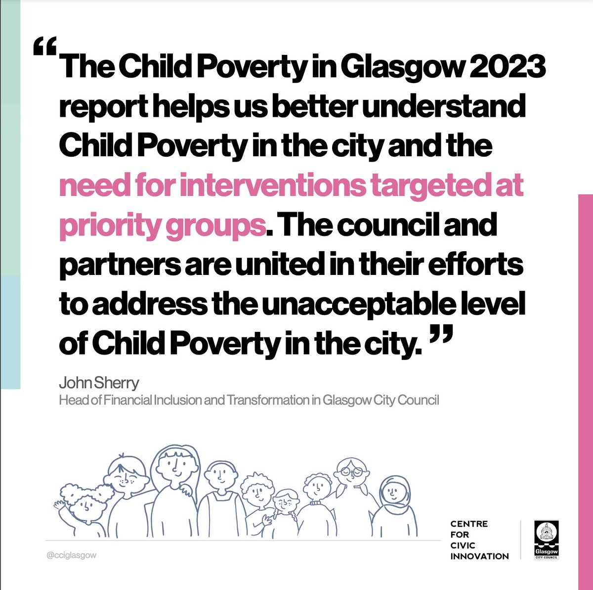 Our fourth Child Poverty report is now available to view!

This year we’ve worked with the Financial Inclusion and Transformation team to look at families who span multiple priority groups. 

VIEW HERE:
cciglasgow.org/projects/child…

@PovertyAlliance #ChallengePoverty