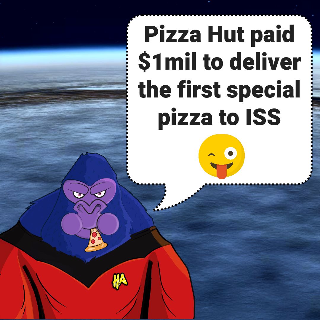 HangryAnimals's tweet photo. 🍕🚀I mean, who doesn't like pizza? Just don't mention pineapple🍍it's an ongoing debate here at Hangry HQ👍😵👎
#letsgethangry #hangryanimals #space #nasa #pizzahut #universe #science #astronaut #spaceexploration #ISS #hangry #animals #hungry #gorilla #pizza https://t.co/0KvZwNiT2i