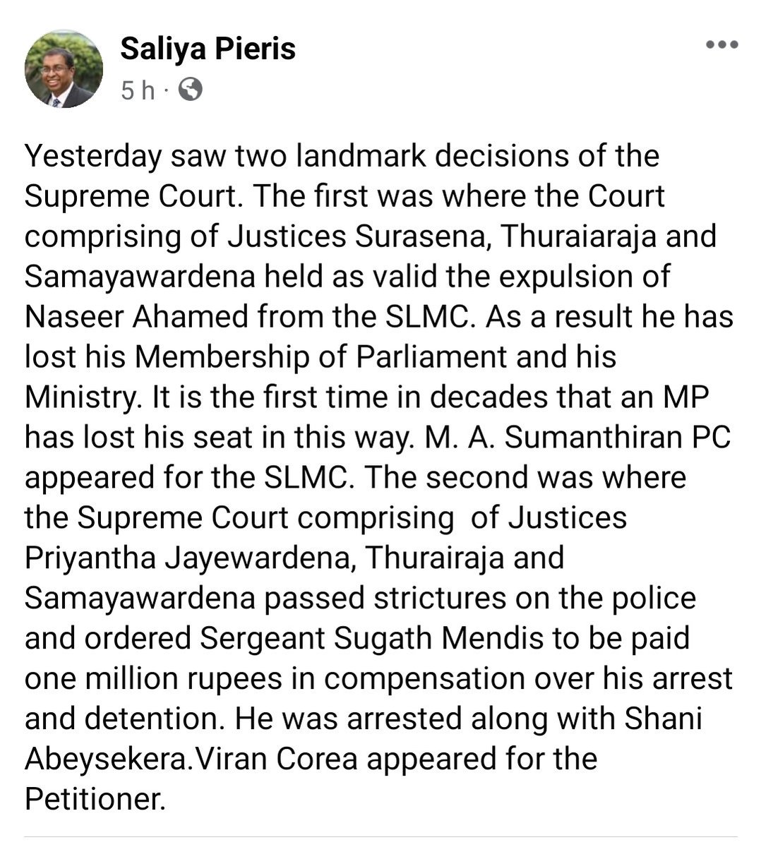 chami9539's tweet photo. News items about all 3 branches of our government. 

The courts showing some backbone, delivering some accountability to the legislative branch, while the executive is acting like a whiny little itch with a B in front.

#AneyManda
#AiyoRanil
#SystemChangeLK
#SriLanka https://t.co/PjFLPS0BzA