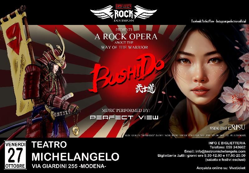 METALWAVEItaly's tweet image. PERFECT VIEW: ''Bushido'' a Rock Opera al Teatro Michelangelo di Modena metalwave.it/news-leggi.php… #metalwave #InfinityHeavy #PERFECTVIEW #Bushido #TeatroMichelangelo