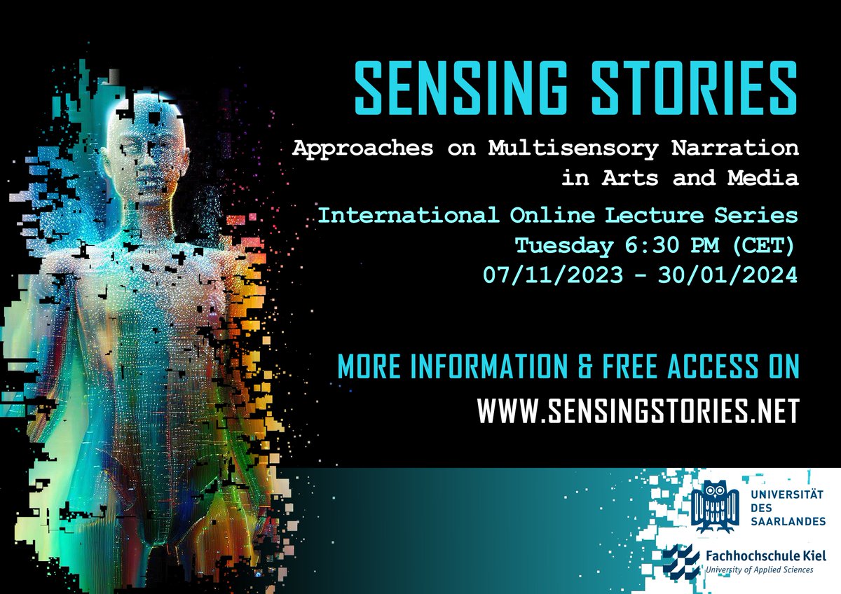 The online lecture series "Sensing Stories: Approaches on Multisensory Narration in Arts and Media" is starting soon...

With <a href="/Patrick_R_K/">Patrick Rupert-Kruse</a>, <a href="/andreeavr/">Andreea Ion Cojocaru</a> <a href="/numenavr/">numena</a>, <a href="/CareyJewitt/">Carey Jewitt</a> <a href="/uclknowledgelab/">UCL Knowledge Lab</a> , <a href="/NKucirkova/">Natalia I. Kucirkova</a> and many more.

Register at sensingstories.net