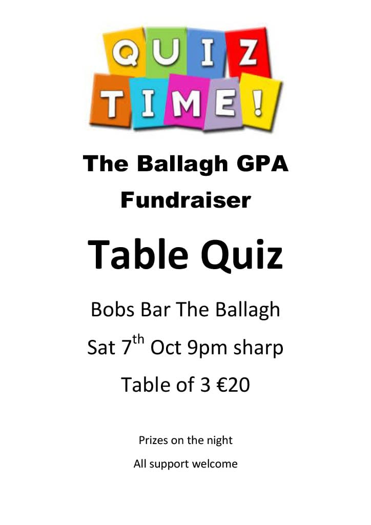 The quiz will start after the rugby. Great prizes and entertainment.