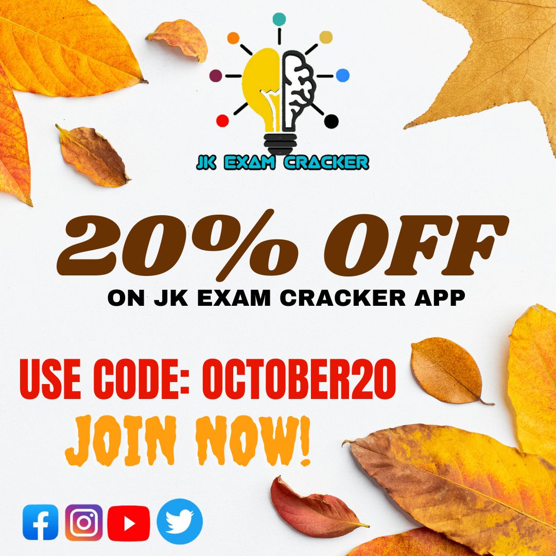 jkexamcracker's tweet photo. 20% OFF ON JK EXAM CRACKER APP @jkexamcracker https://t.co/KtdmWkmSMg