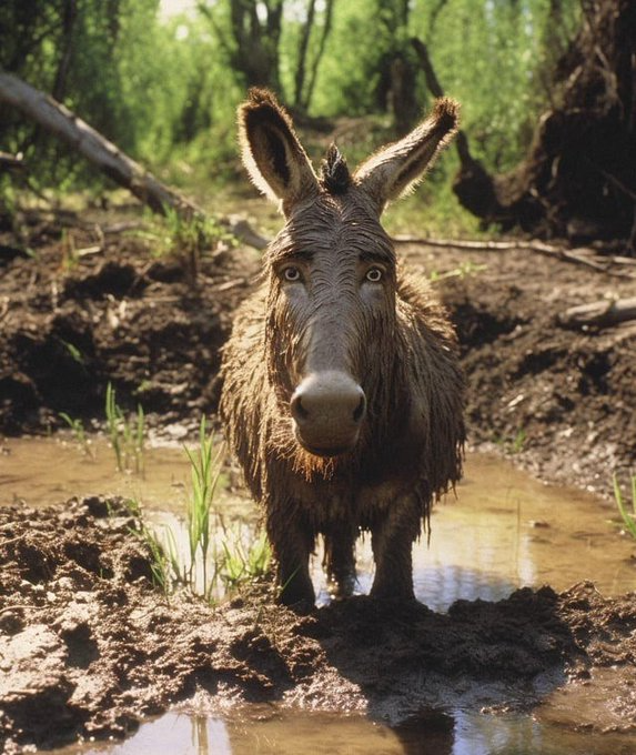 Burro shrek engraçado, png