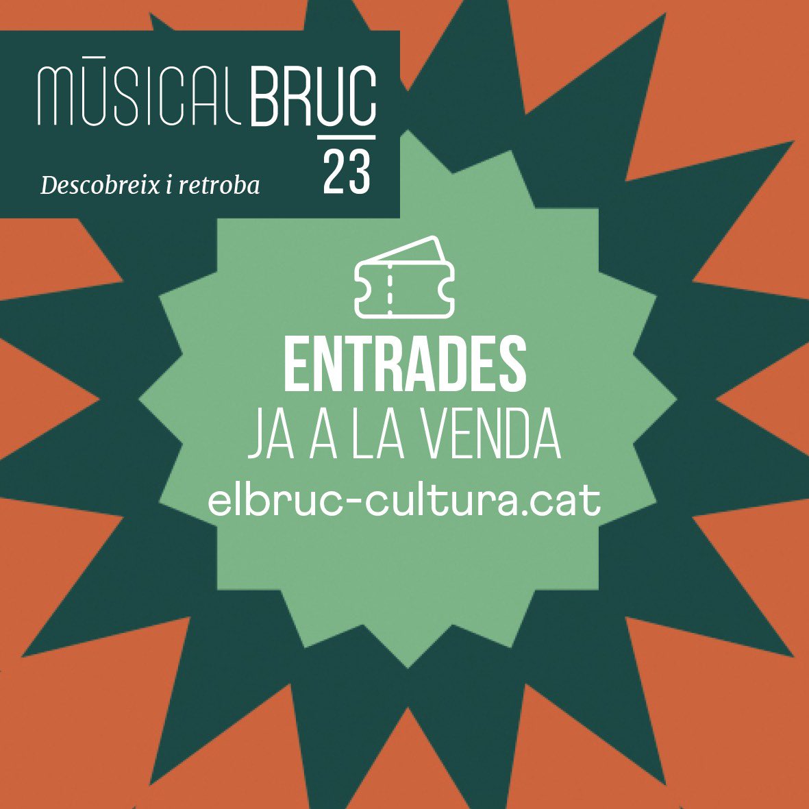 Ja el tenim aquí! 🤩🎶✨ #Descobreixiretroba #MusicalBruc23
<a href="/momimaiga/">Momi Maiga</a> <a href="/MagaliSare/">Magalí Sare</a> <a href="/kebyart/">KEBYART</a> @mozartland <a href="/marcomezquida/">Marco MezquidaMateos</a> <a href="/AjElBruc/">Ajuntament del Bruc</a>