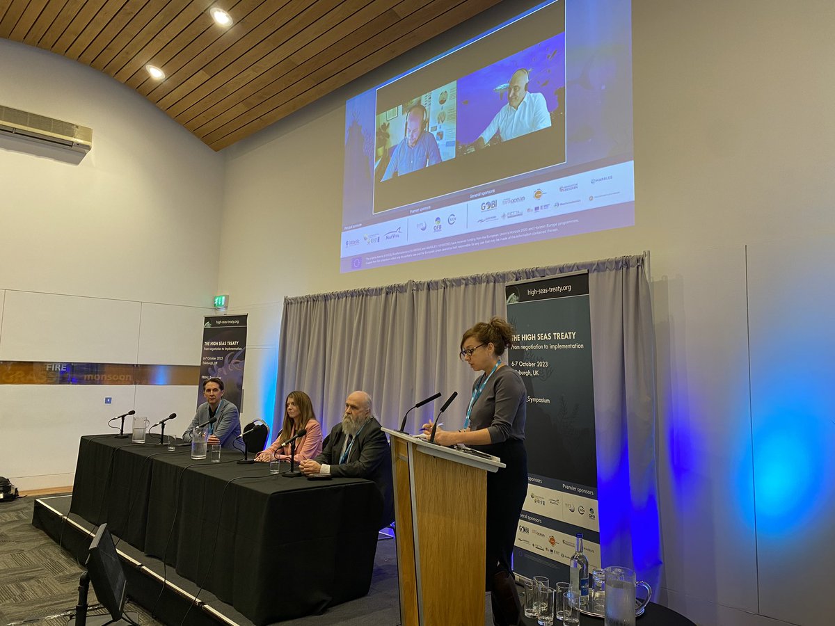 We are proud to have our @iAtlanticEU team speaking about the best available science panel for the #BBNJ process - Jake Rice, @ChristineOceans and Lea-Anne Henry! #BBNJ_Symposium