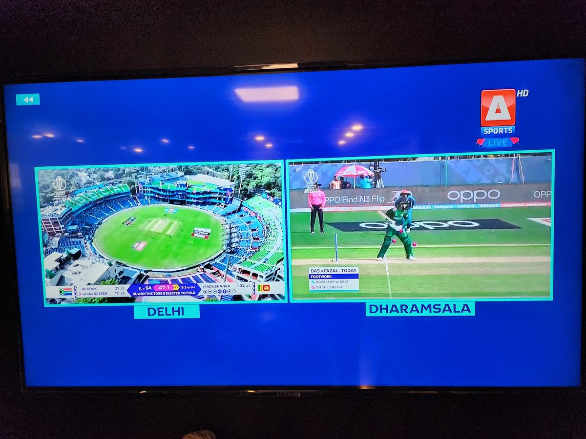 Two matches at one time on A Sports🔥🔥
#icccricketworldcup2023 #BANvAFG #savsl