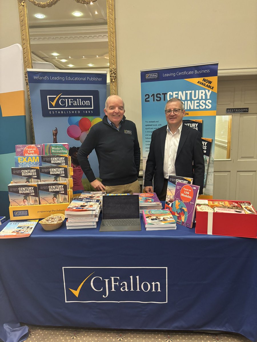 Thanks to @CJ_Fallon who have sponsored a prize in our raffle. Be sure to check out their stand to see the new 4th Edition of Century Business at cjfallon.ie