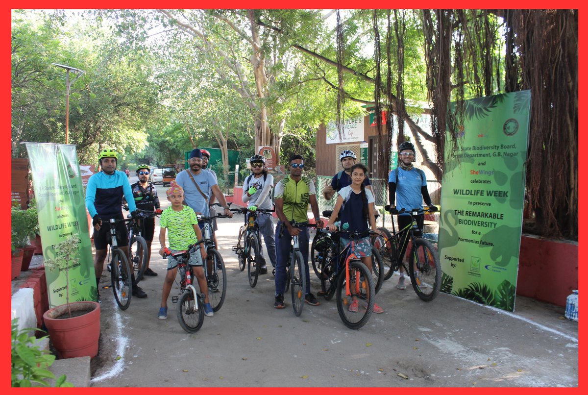 theshewings's tweet photo. SheWings Foundation Celebrated WildLife Week with U.P. State Biodiversity Board | Ministry of Forest and Environment, Uttar Pradesh At Okhla Bird Sanctuary (Noida) #savewildlife #shewings #nature #india @YogiAdityanath @pankajsingh @dr_maheshsharma @NOIDAAuthority1 @CeoNoida https://t.co/7vZR8yCYJV