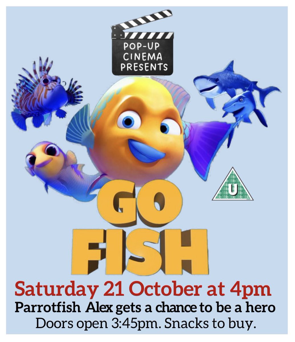 Saturday 21 October 🗓️, at 4pm, the Pop Up Cinema 📽️will be returning! We will be showing Go Fish! 🐠It is free and great for the whole family🍿#Church #toddlers #Children #Community #Popupcinema #Family #HamptonHill #hamptonhill
