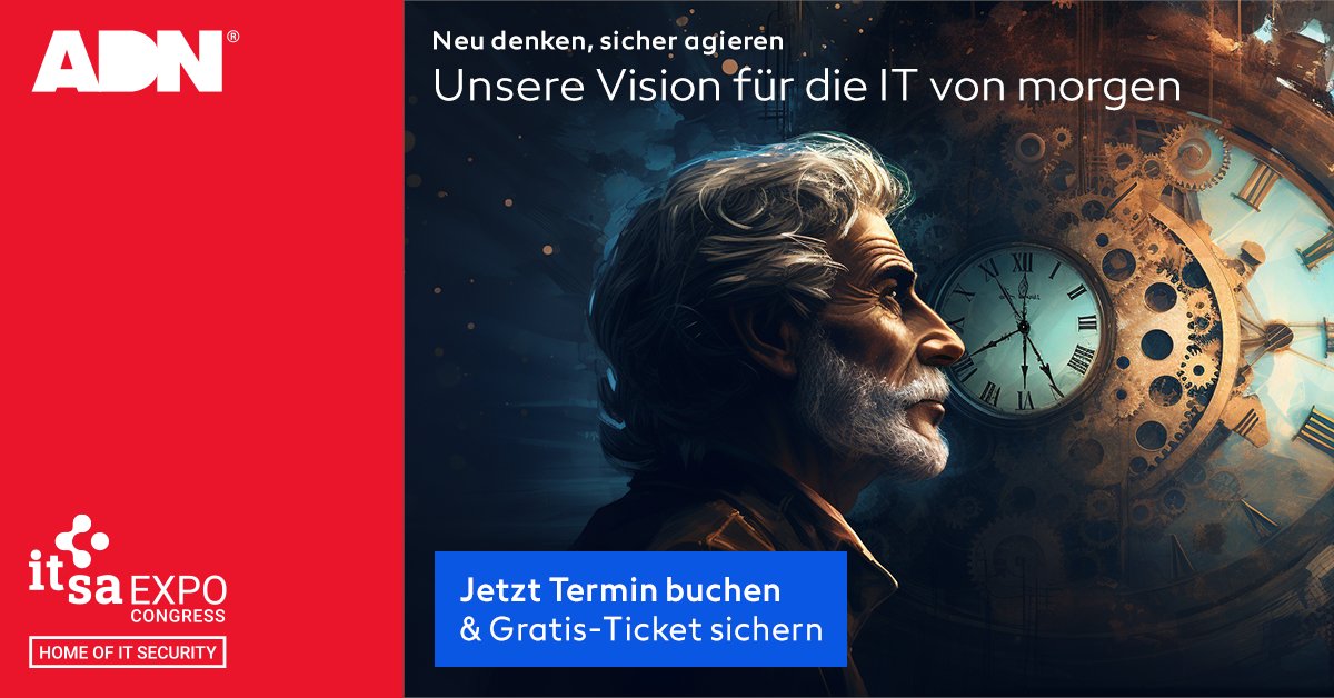 Nachdenken über IT-Sicherheit? 
Entdecken Sie, wie Microsoft's Cloud-Schutz und ADN's MSSP-Package helfen können! Bei der it-sa 2023 bieten wir Einblicke mit Top-Partnern.🔒 
Jetzt noch schnell Ihr Ticket sichern: eu1.hubs.ly/H05DN6Z0
#itsa2023 #ITSicherheit