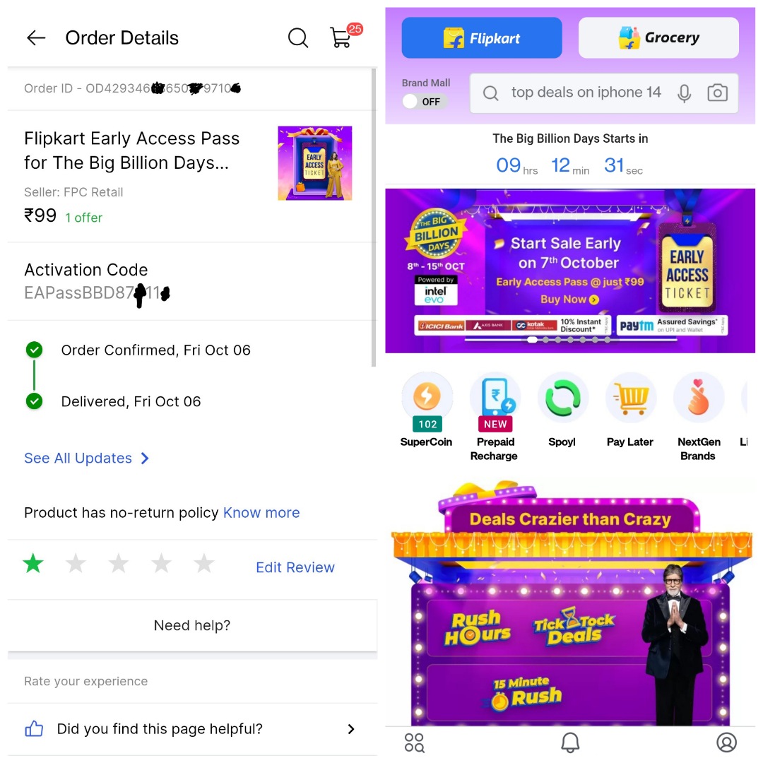 imvicram's tweet photo. @Flipkart I bought early access pass to BBD'23. But till now, 1459h haven't received any access to sale. Prices increased n ur customer support says they wud resolve it by 10 Oct. This proves @flipkartsupport &amp; @Flipkart continues to scam its customers.Worst E-Commerce of Bharat https://t.co/41iTeaQLPd