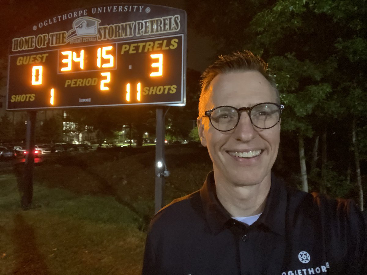 lancewallace's tweet photo. It’s Friday night, there are lights, the sport is called “football,” but this is a very different experience than what I’m used to. The @GoPetrelsMSoc and @gopetrelswsoc are the real deal! Women tie Birmingham Southern 1-1, and the men blow them out 4-nil. https://t.co/QJZkXSC92k