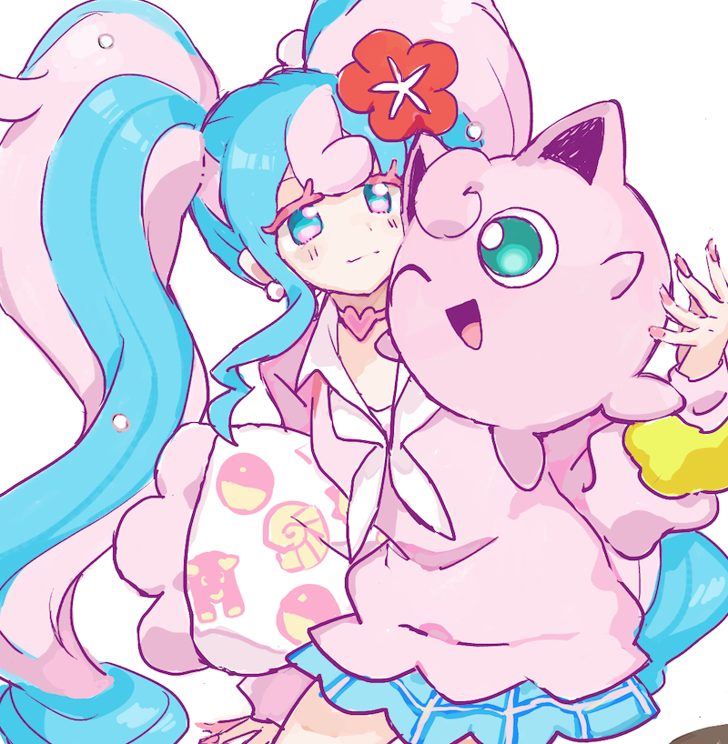 「絵茶で描いたフェアリーミクさん」|うめささみのイラスト
