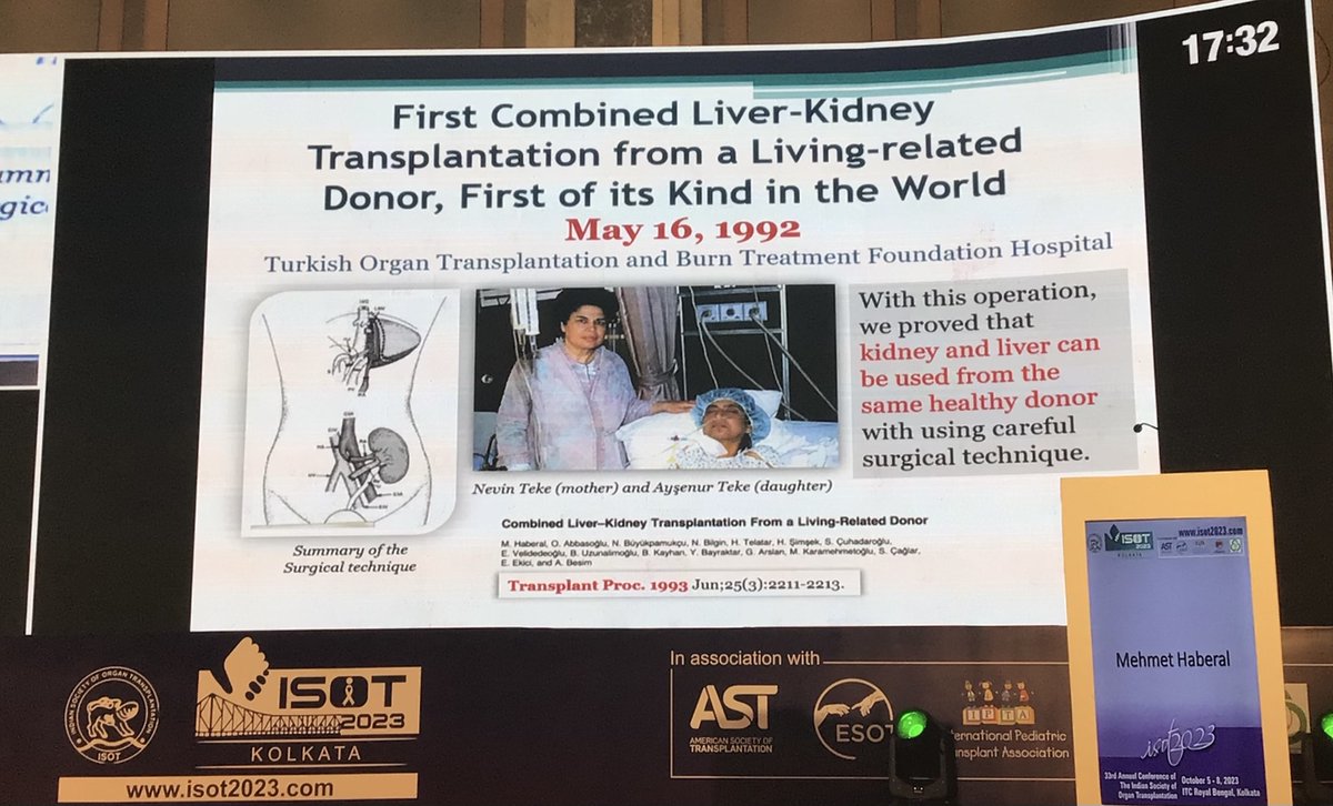 The pioneer of transplantation & a legendary surgeon  @haberalmehmet delivers his experience of pediatric kidney & liver transplant in turkey @ #ISOT2023 He was involved in many of the “first pediatric #organtransplants” in #Uzbekistán , #Jordan @IndiaSoTx