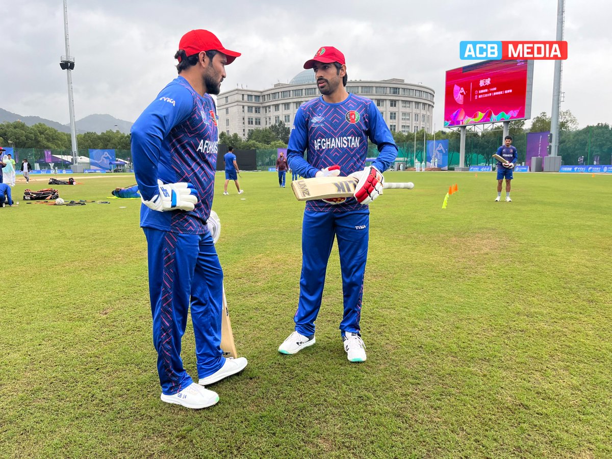 ACBofficials's tweet image. Time to Bring Gold! 🥇

AfghanAbdalyan are warming up nicely ahead of the Gold Medal game at the Asian Games Men&apos;s Cricket Competitions 2023 against @BCCI. 👍

#AfghanAbdalyan | #AsianGames | #AFGvIND