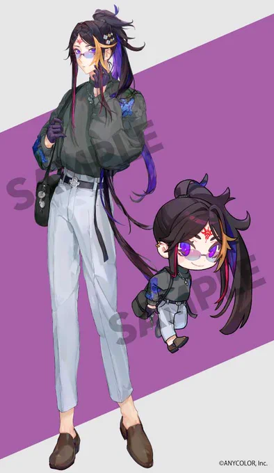 『JeogSeoul』×『NIJISANJI EN』コラボにて、闇ノシュウさん()のイラストを担当しました!休日にお出かけしているイメージのカジュアルなコーディネートで描かせていただきました。何卒よろしくお願いいたします!#NIJISANJI_EN #JeogSeoul 