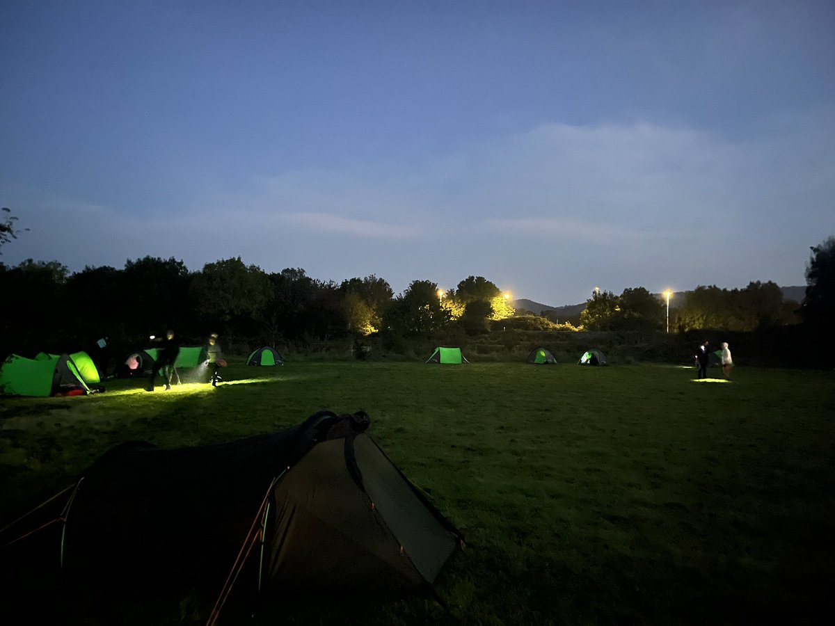 Camp is waking up 😴😴 getting ready for our 2nd day of our #bronzedofe 🥾⛺️ @HanhamWoods @Cabotfederation