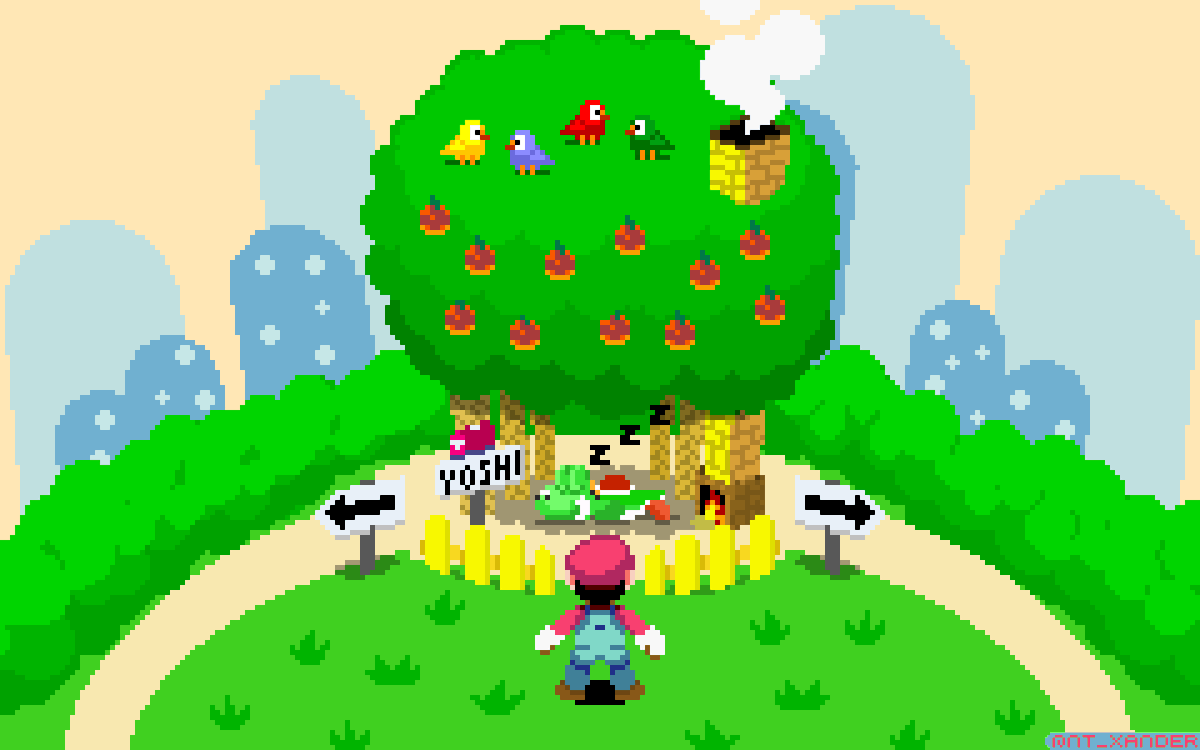nt_xander's tweet photo. Inktober Day 03 - #Path
Super Mario World was my introduction to Mario games, first played it on the GBA.
I'd always take the left path to Yoshi's Island 2!
#inktober2023 #pixelart #supermarioworld #MarioBros #YOSHI #GameBoy
#inktoberpath2023 #inktoberpath https://t.co/cXBdMgYati