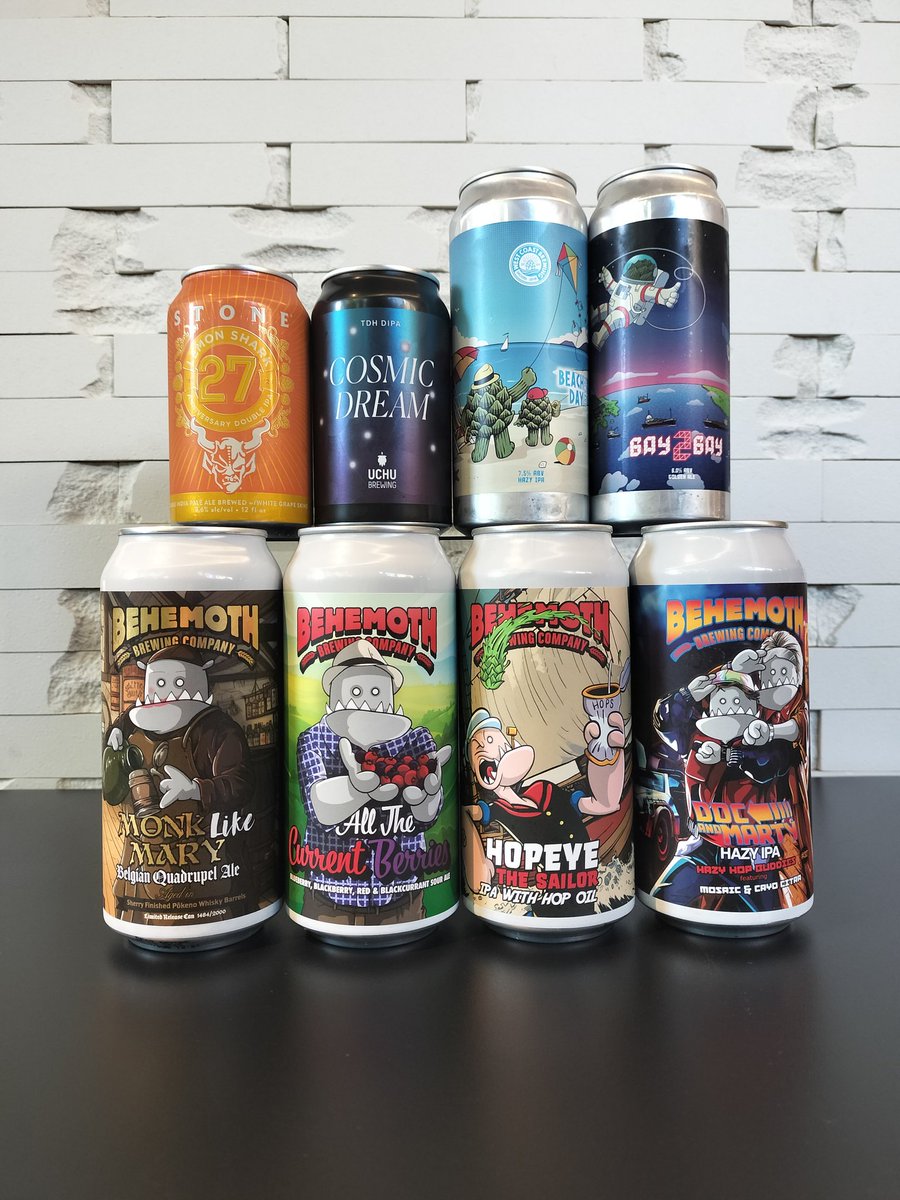 goku_memo's tweet photo. こちら新入荷です！

うちゅうWCB新作や
Stoneの27周年記念ビール！

BEHEMOTHのベルジャンクアドラプル気になりますねぇ。熟成にも向いてます！

ぜひに。

#クラフトビール
#うちゅうブルーイング
#WESTCOASTBREWING
#StoneBrewing
#BEHEMOTHbrewing https://t.co/d4rYDApM9o