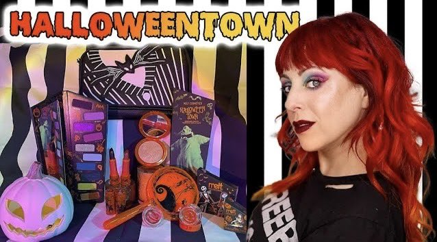 glitterfallout's tweet photo. 🎃 This is Halloween! 🎃. New vid is live on the @MeltCosmetics Halloweentown (Nightmare Before Christmas) collection. https://t.co/4fZLfbEDrQ https://t.co/ekEafRuwD9