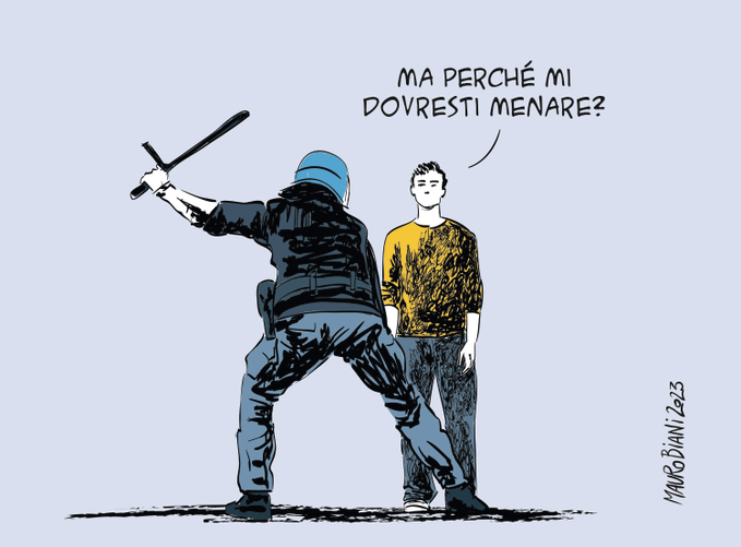 RCAmnestyPieVdA's tweet photo. Le immagini delle cariche della Polizia a #Torino contro persone inermi, molte delle quali minorenni, parlano da sole. L'uso della forza in risposta a proteste pacifiche è illegale.
#proteggolaprotesta #protectheprotest
@amnestyitalia @AmnestyPiemonte @amnestytorino @maurobiani https://t.co/tzaCuix5Sk