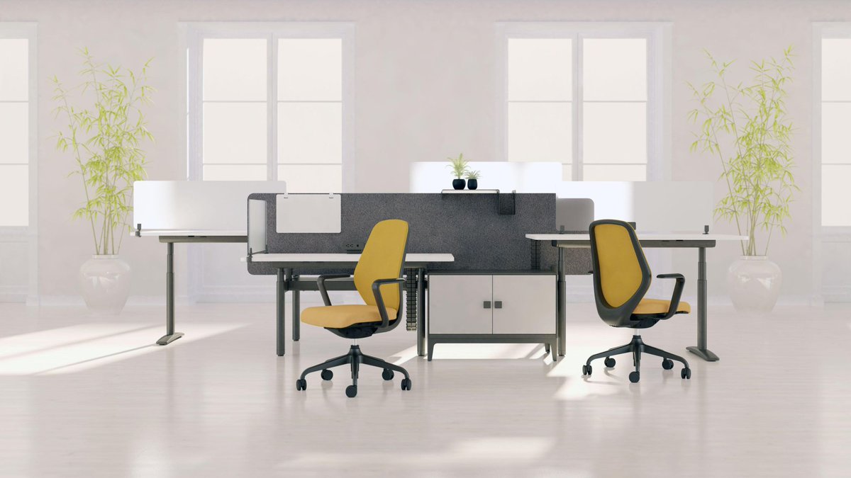 omnipart's tweet image. The Sella work chair (BIFMA compliant) draws inspiration from the phenomenon of people frequently moving around for individual work and meetings in office settings, where minimal adjustments to seating are desired.

#taskseating #officechairs #workplacesolutions #officefurniture