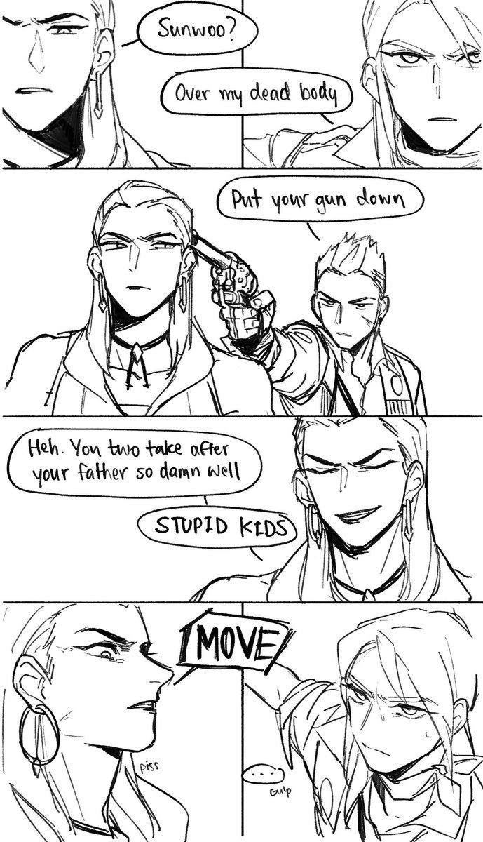 (Story #09) "Don't hesitates to put the trigger, or else you couldn't save anyone even yourself"

Cypher taught Yoru and Jett before when they're younger, and this time he needed to shoot Reyna whom like his teacher and one of his family 