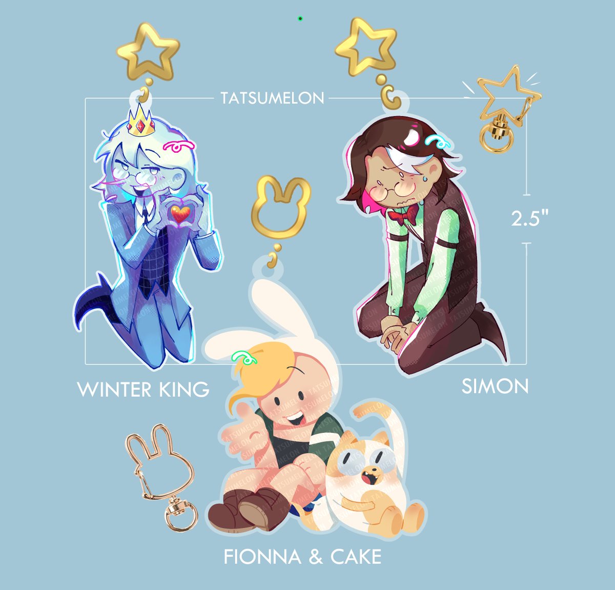 tatsumelon_'s tweet photo. PREORDER FIONNA AND CAKE, WINTER KING, &amp; SIMON KEYCHAINS!!! NOW!!!

🔗 in comments... https://t.co/GCYVcTXinM