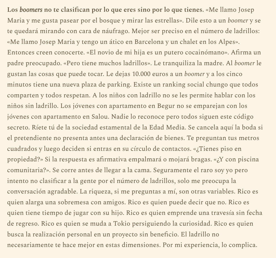 joantubau's tweet photo. La riqueza no se mide en ladrillos
Kapital. 07.10.23 https://t.co/0SLXZznTaj