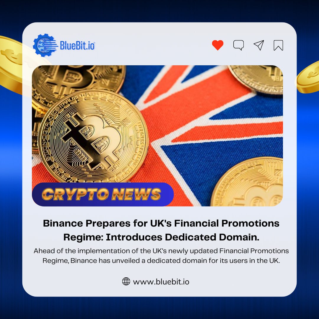 Bluebit_io's tweet photo. Binance Prepares for UK's Financial Promotions Regime: Introduces Dedicated Domain.🇬🇧

#BlueBit #trading #Crypto #Bitcoin   
#Binance #blockchain #UK #Users https://t.co/qc3Ez2bXrG