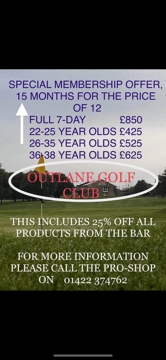 October special membership deal at #outlanegolfclub #outlanegolfcourse #outlane #deal #membership 😮👀👀👀#golf #offer #follow #share <a href="/OProshop/">OutlaneGC Proshop</a> <a href="/rboothprogolf/">Robert Booth PGA</a>