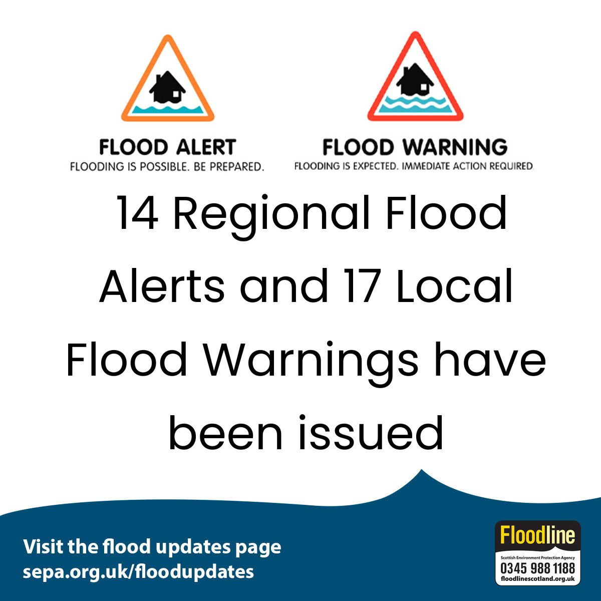 SEPAFlood's tweet photo. 14 Regional Flood Alerts &amp; 17 Local Flood Warnings are in place. Major rainfall event expected - significant prolonged heavy rain over Sat across Southern Highlands &amp; western Central Belt. Further Local Flood Warnings will be issued as needed. Latest info https://t.co/Woujcrq3E3 https://t.co/b2fH4PnvVS