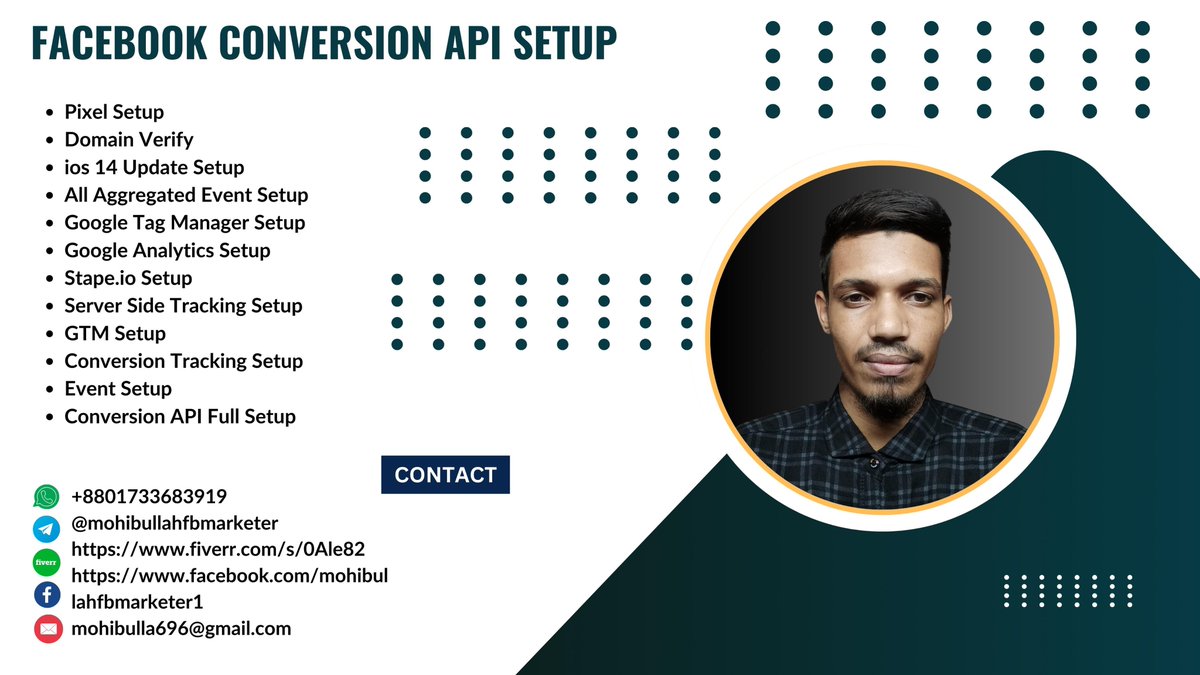mohibullahdm's tweet image. I will Professional Facebook Conversion API
#facebookconversionapi #facebookconversionapi #pixelsetup #FacebookPixelSetup #domainverify #ios14update #googletagmanager #googleanalytics #googleanalyticsexpert #seversidetracking #sismo #原神コンサート横浜  #AlertaSismica #Gaza