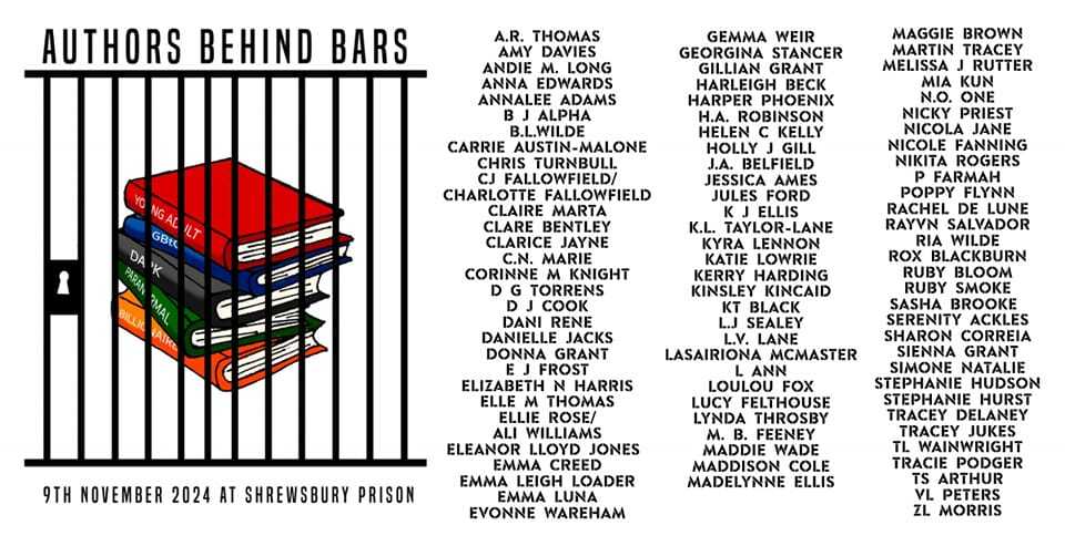 ICYMI: Fancy attending a book signing with a difference? How about in a prison? We've got you! Authors Behind Bars takes place in Shrewsbury Prison on 9th November 2024. They're locking me up: eventbrite.com/e/authors-behi… #booksigning #bookevent #shrewsbury #shropshire #booktwt