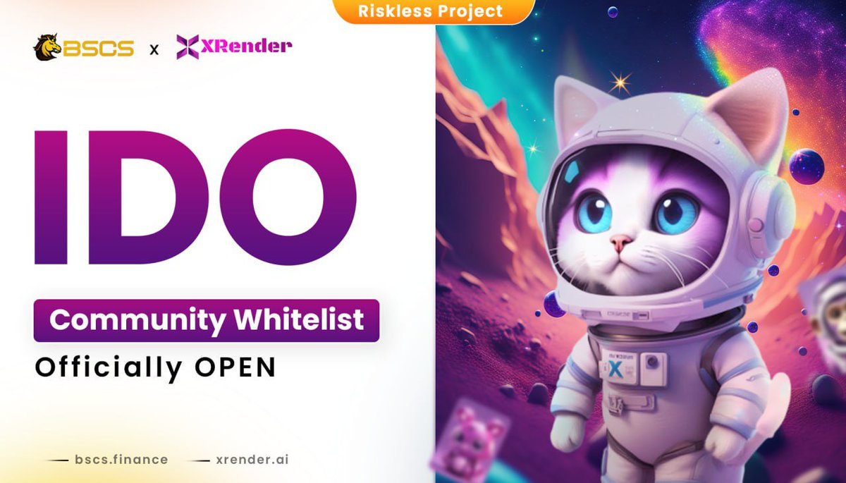 BSCS_Global's tweet photo. 📣 @XRenderAI IDO Community Whitelist Open 📣

⏰ Whitelist Registration:  5 AM, 3rd October - 3 PM, 10th October 2023 (UTC)
🌟 Complete the Whitelist tasks

👉 Fill out this FORM: https://t.co/Zvdo9ACLmH

🎇 IDO Schedule
⏰ Allocation Round: 9 AM - 3 PM, 16th October (UTC)
⏰ FCFS Round: 3:30 PM - 4:30 PM, 16th October (UTC)
💰 Listing time: 2 PM, 18th October (UTC)

👉 Join XRender Ai IDO Here: https://t.co/a8S0KgnVxI

👉 Details: https://t.co/NuPb5wNQB0

#BSCS #XRenderAi #IDO
