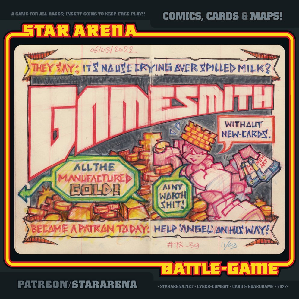 Your Weekly Doze of the #StarArena #CyberFiction #ToyBabyHero #MegaWarGame: StarArena.net/Print_And_Play

Follow #StarArenaGame and see various #GameExpansions in the making. For Lore &amp; More: StarArenaGames.com/About

Whois the #GunShin? #軍神?
StarArenaGame.bio.link