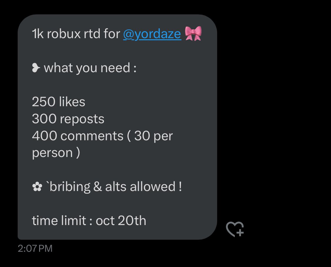 got this rtd from @.b9rbiie ! please help me 😵‍💫🫶🏻

can do h4h ^^ best helper gets robux huhu