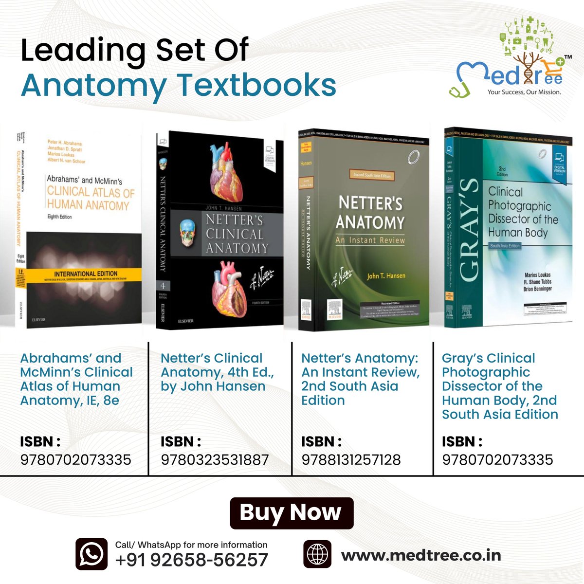 Leading Set of Anatomy Textbooks
Buy Now : medtree.co.in/?s=anatomy+els…

#anatomybook #anatomybooks #mbbs #mbbsstudent #MBBSCollege #mbbsstudent #Elsevier #medicaleducation #MedEd #medstudent #anatomy #medtree #medtreeindia